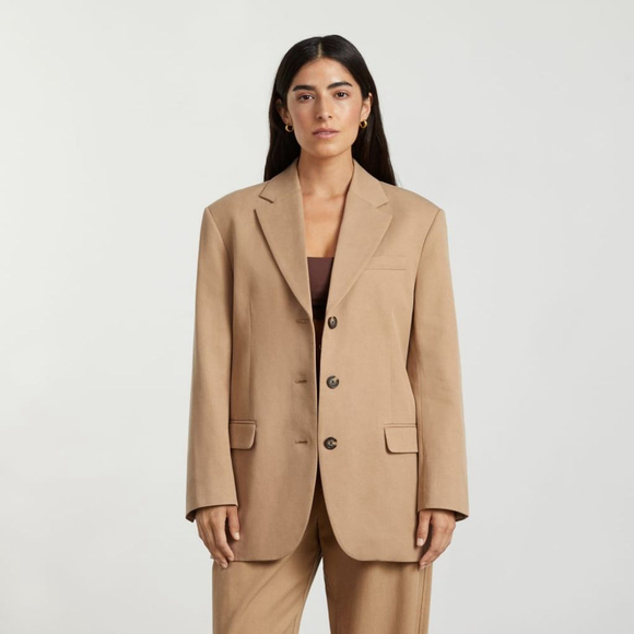 EVERLANE Jackets & Blazers - Everlane The 80s Blazer Ash Brown Casual Work Business Womens 8